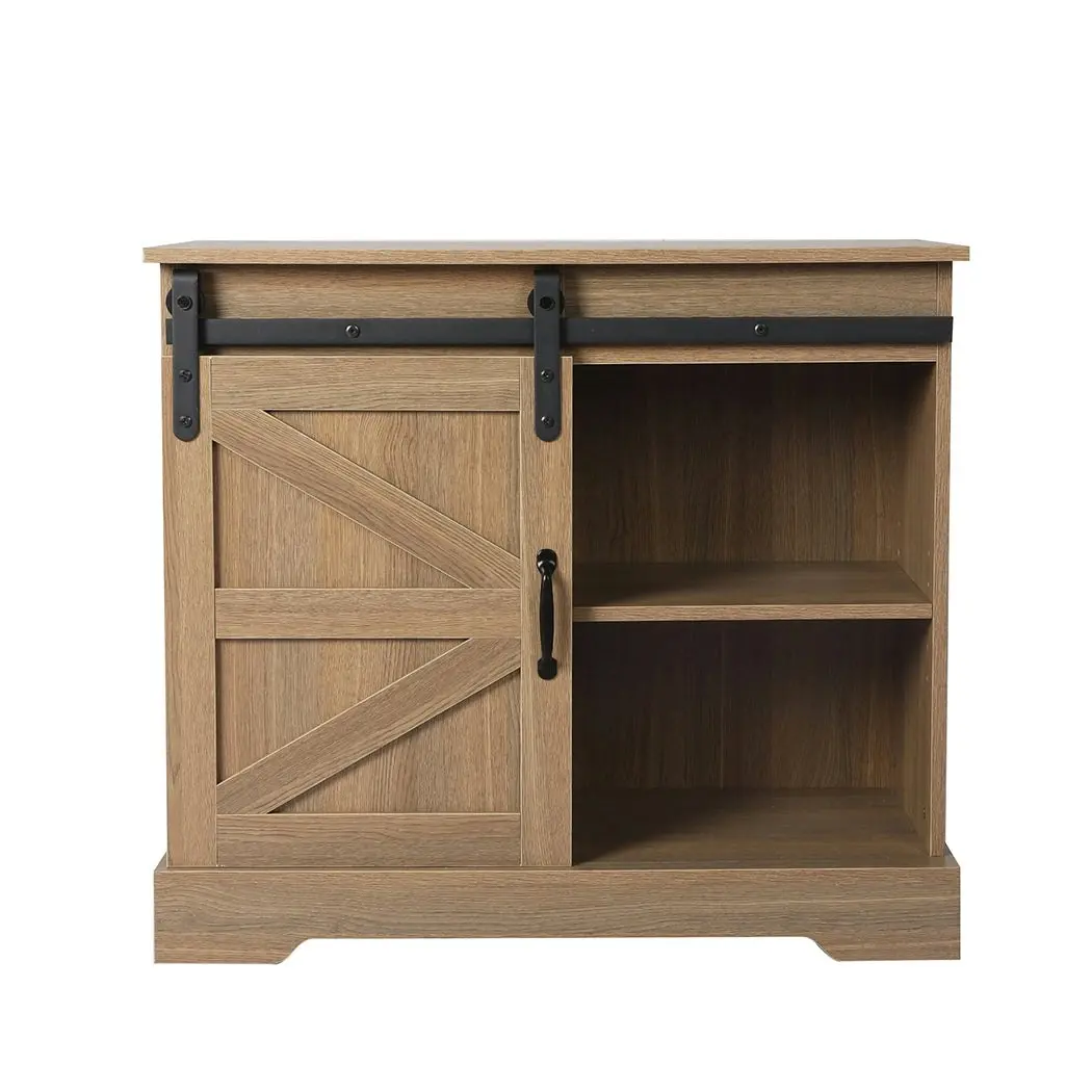 Levede Buffet Sideboard Storage Cabinet Sliding Barn Door Kitchen Cupboard