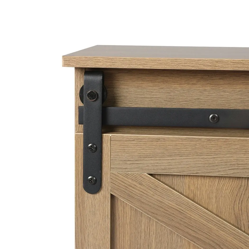 Levede Buffet Sideboard Storage Cabinet Sliding Barn Door Kitchen Cupboard