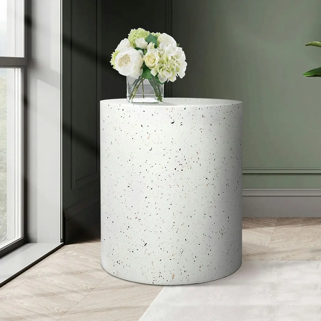 Levede Side Table Terrazzo Round End Tables Magnesia Outdoor Concrete Stool