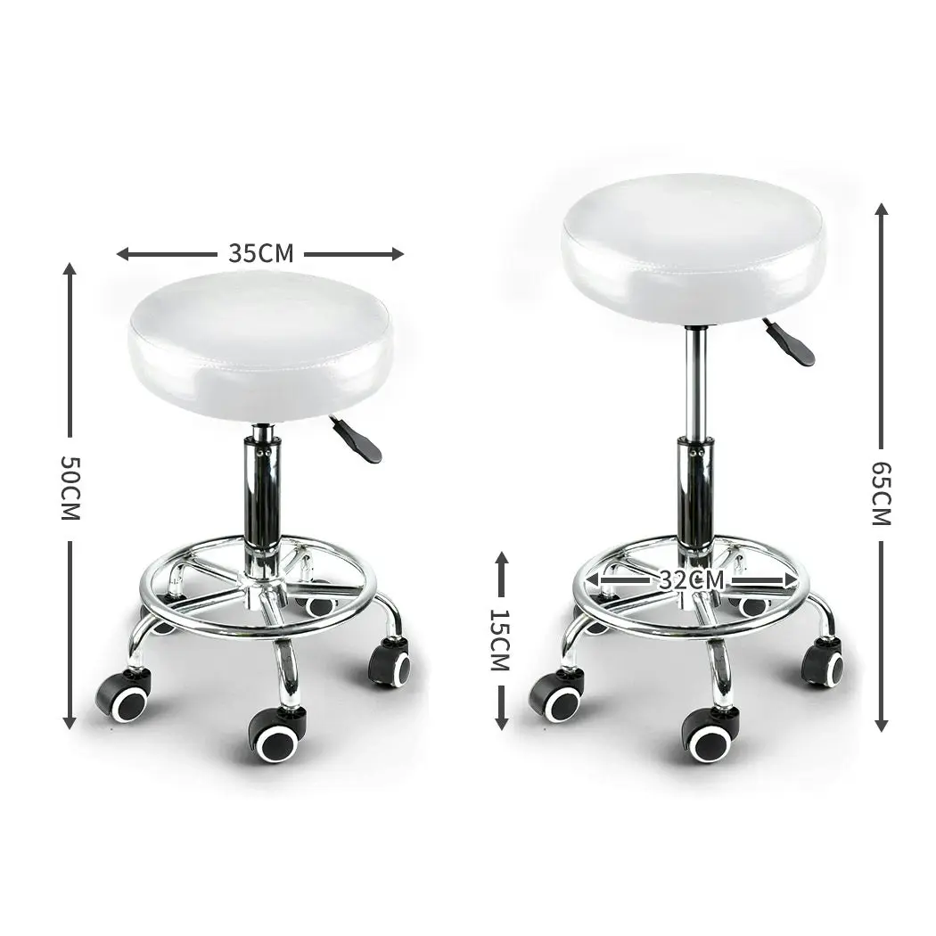 Levede Salon Stool Swivel Hairdressing Barber Stools Bar Chairs Lift Round