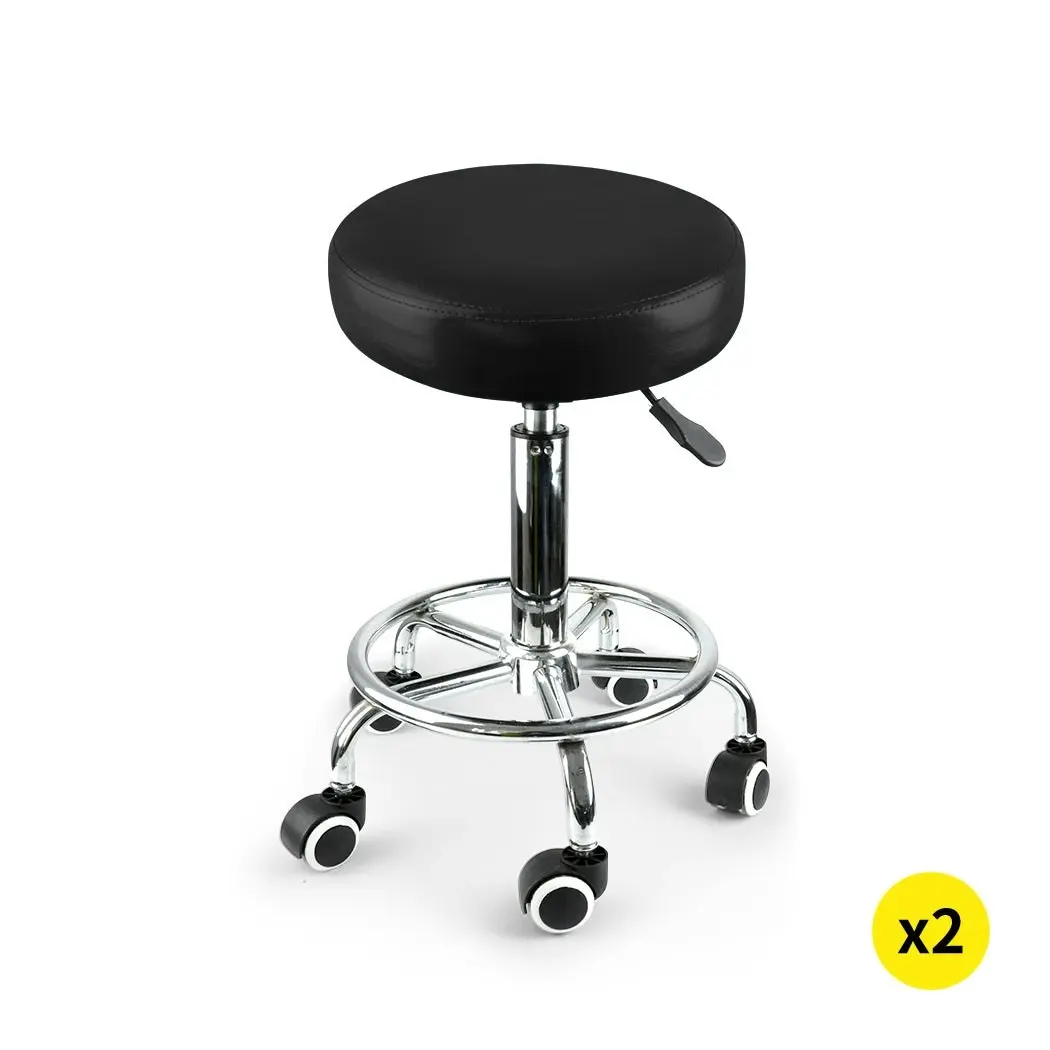 2x Levede Swivel Salon Barstool Hairdressing Stool Barber Chair Equipment Beauty