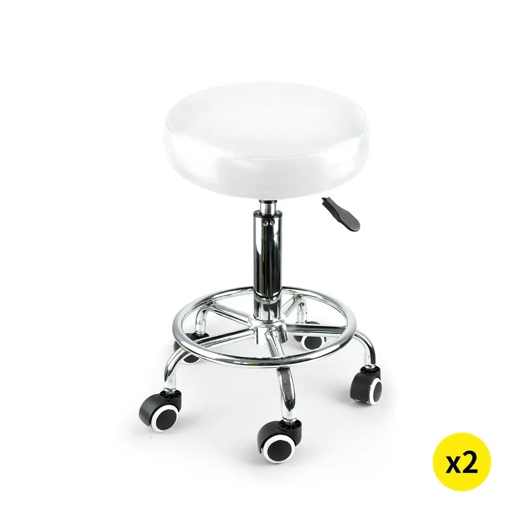 2x Levede Swivel Salon Barstool Hairdressing Stool Barber Chair Equipment Beauty