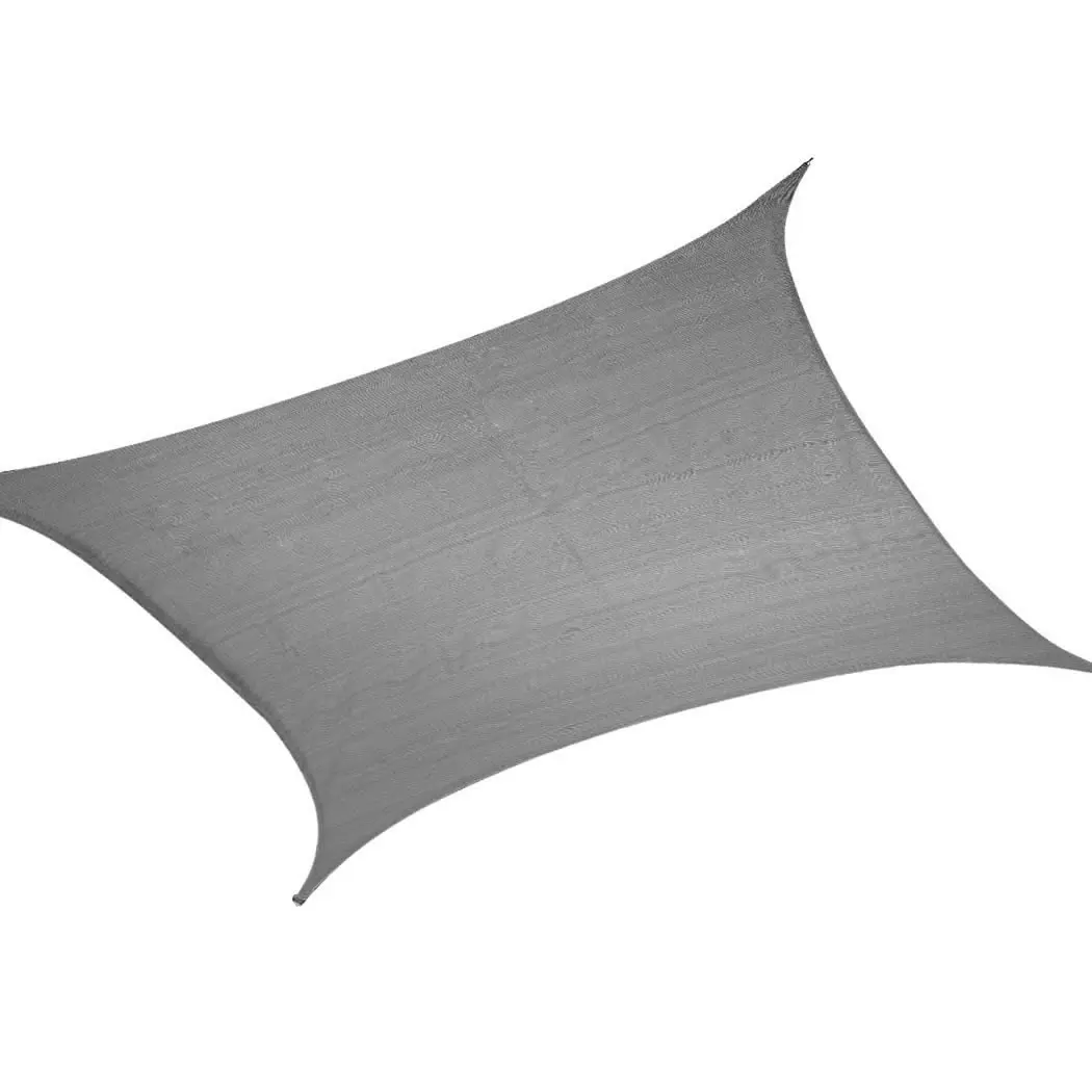 Mountview Sun Shade Sail Cloth Rectangle Canopy Outdoor Awning Cover Grey 3x4M