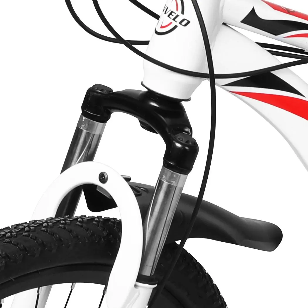 Monvelo 29'' Mountain Bicycle White Racing Bike 21 Speed Dual Disc Brake Steel