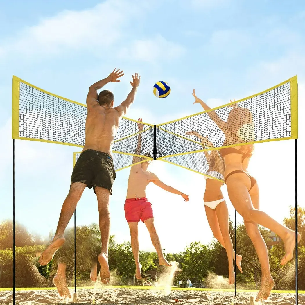 Centra Four Square Volleyball Net Game Set Portable Sports Beach Outdoor Yard