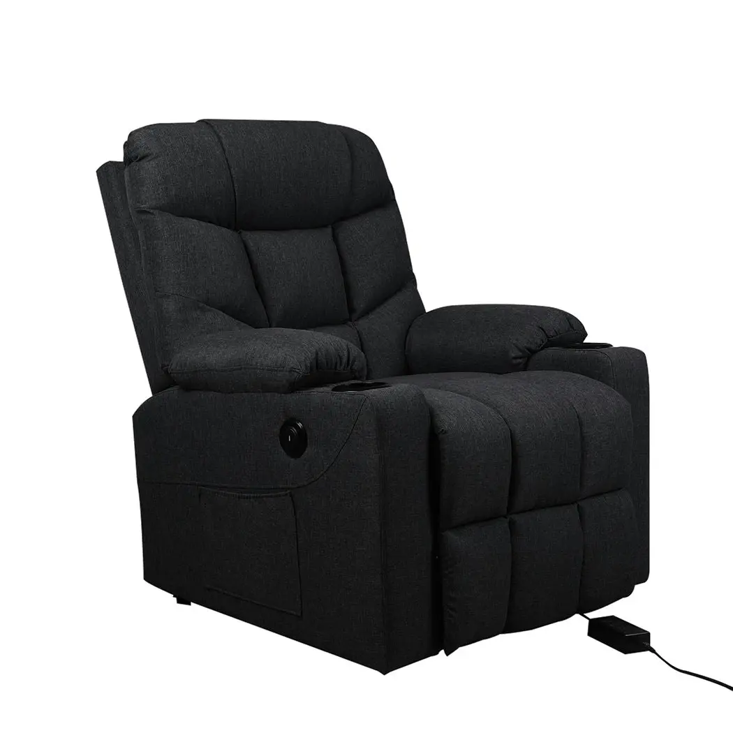 Levede Recliner Chair Electric Lift Chair Armchair Lounge Fabric Sofa USB Charge