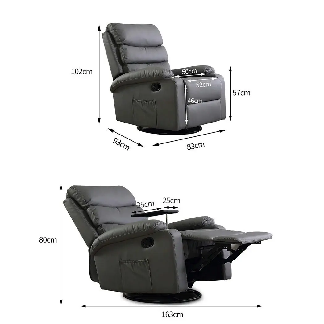 Levede Massage Chair Recliner Chairs Heated Lounge Sofa Armchair 360 Swivel