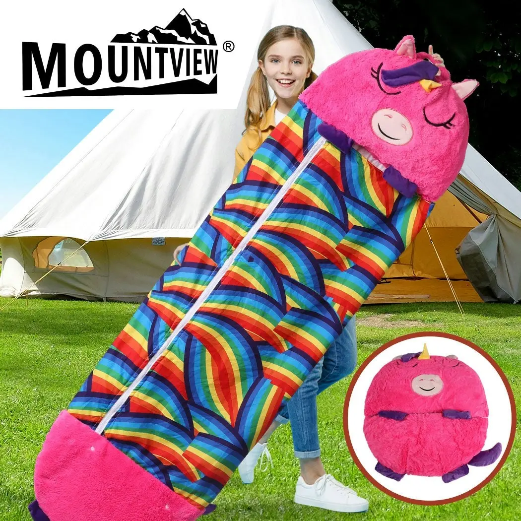 Mountview Sleeping Bag Child Pillow Stuffed Toy Kids Bags Gift Unicorn 180cm L