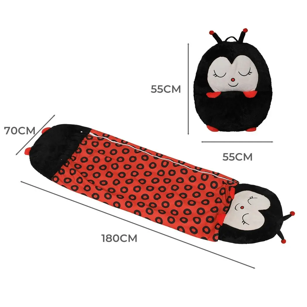 Mountview Sleeping Bag Child Pillow Stuffed Toy Kids Gift Toy Ladybug 180cm L