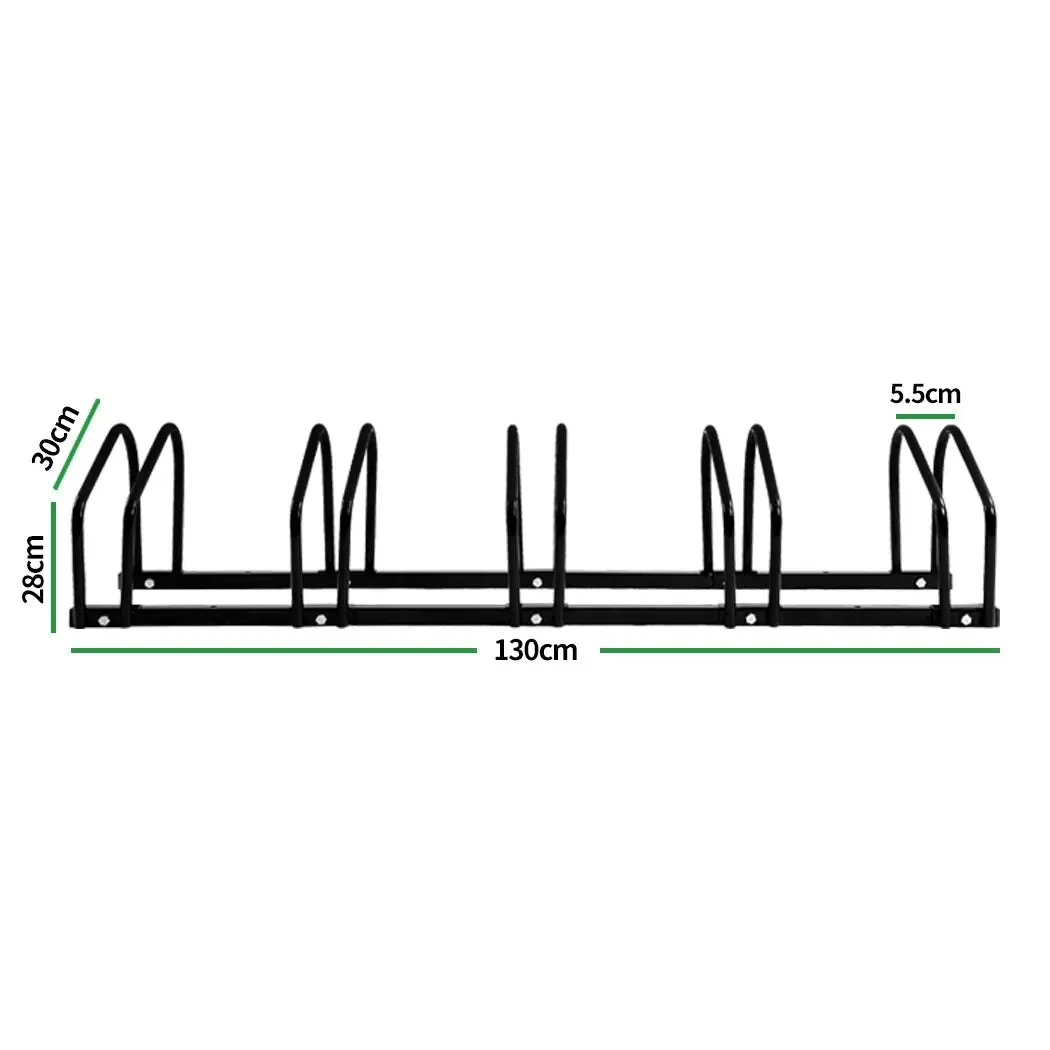 5 Bikes Stand Bicycle Bike Rack Floor Parking Instant Storage Cycling Portable