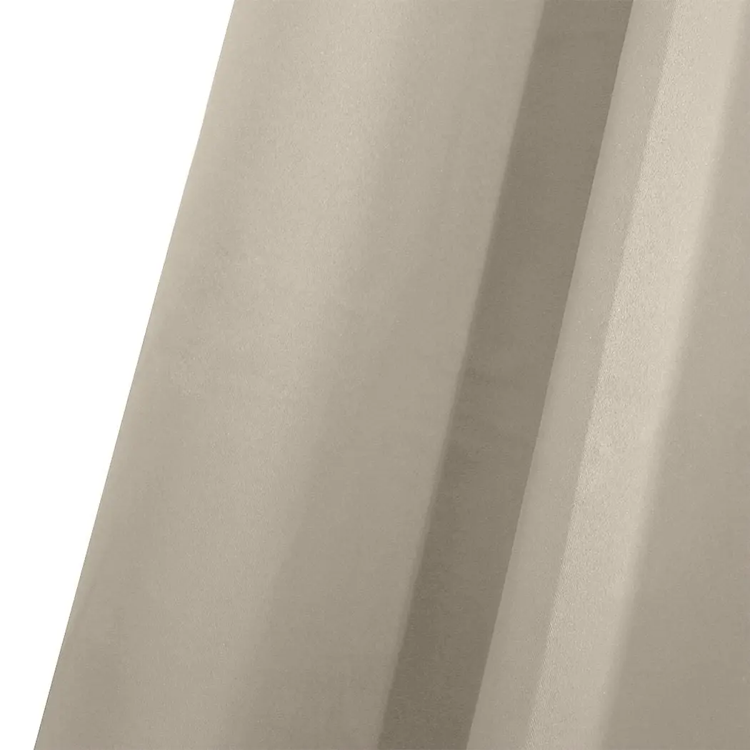 Traderight Group  2x Blockout Curtains Panels 3 Layers Eyelet Room Darkening 240x230cm Beige