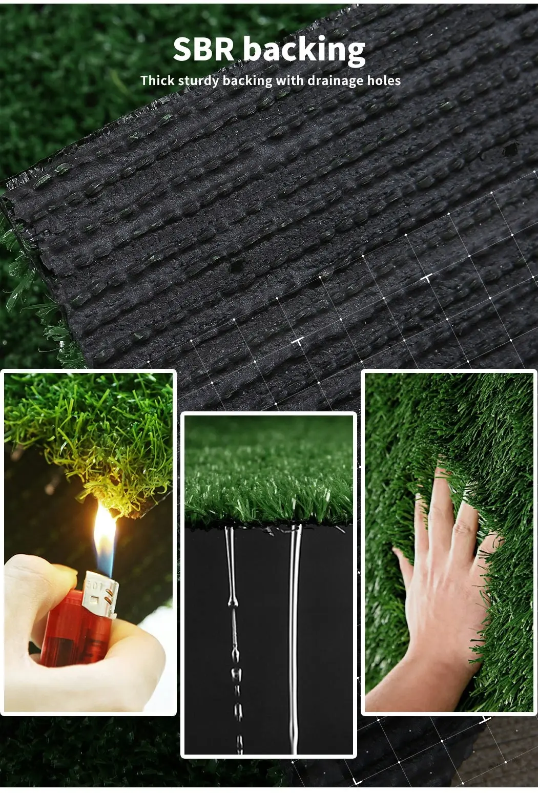 Marlow Artificial Grass Synthetic Turf Fake Plastic Plant 17mm 20SQM Lawn 1x20m