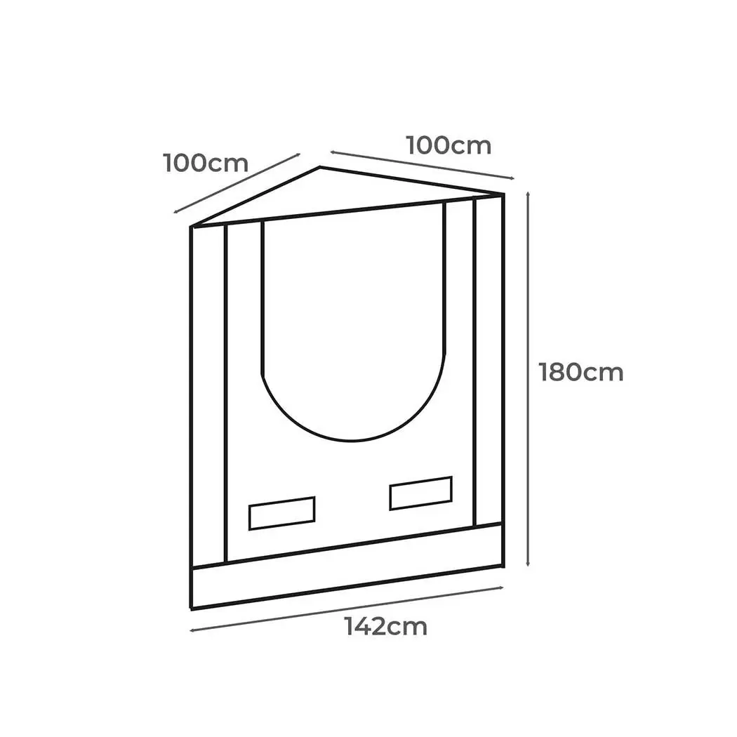 Traderight Group  Grow Tent Indoor System Hydroponics Room 600D Oxford Plant Aluminium 100x142x180