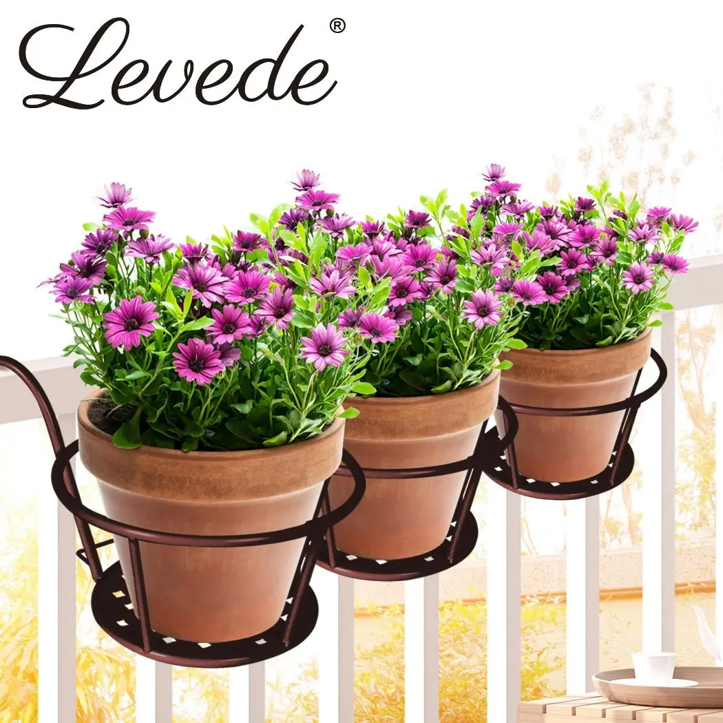 Levede 3x Plant Stand flower Holder Hanging Pot Basket Plant Garden Wall Storage