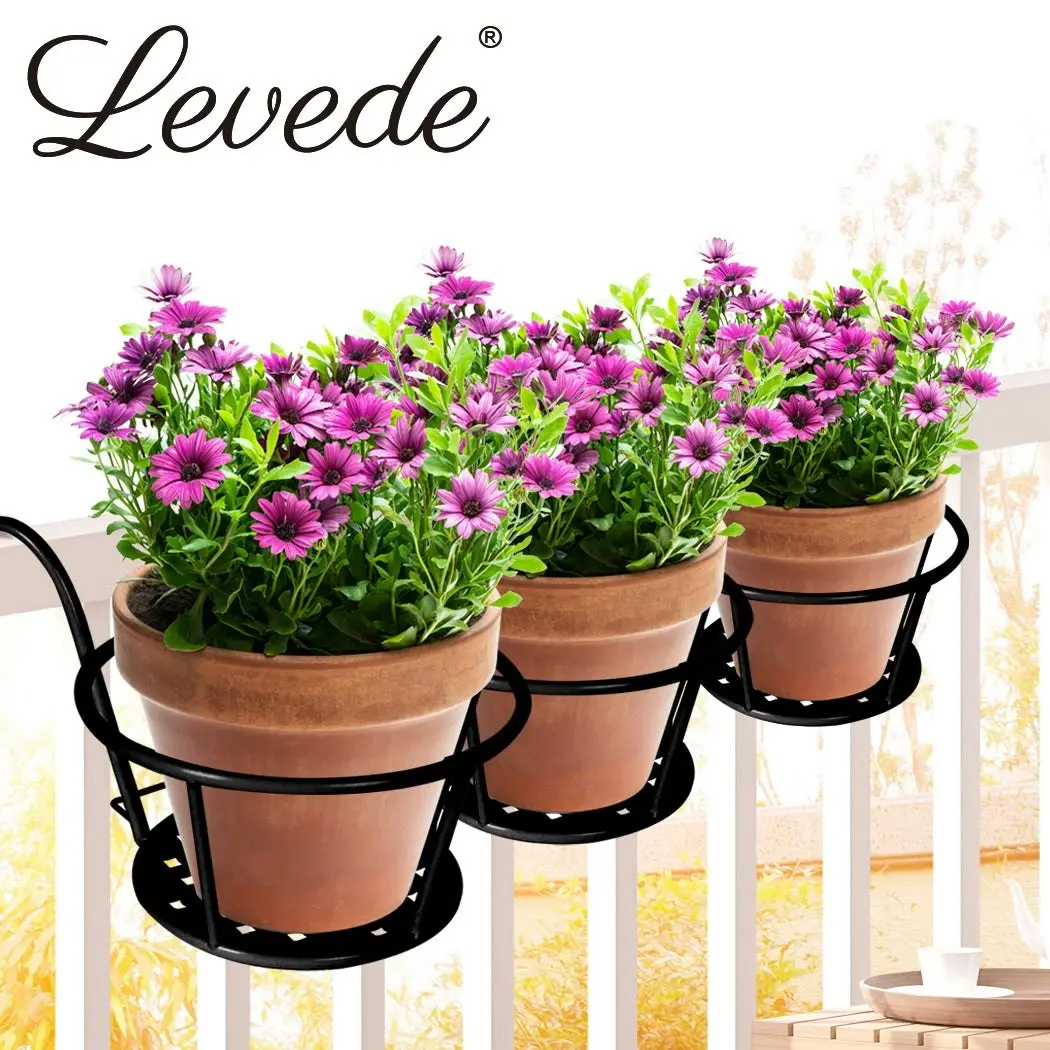 Levede 3x Plant Stand flower Holder Hanging Pot Basket Plant Garden Wall Storage