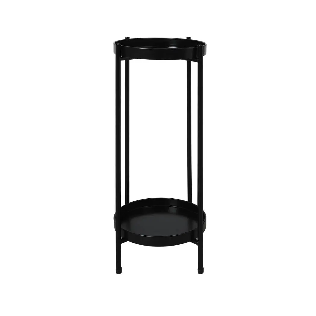 Levede 2 Tier Plant Stand Outdoor Indoor Metal Flower Pot Rack Garden Shelf