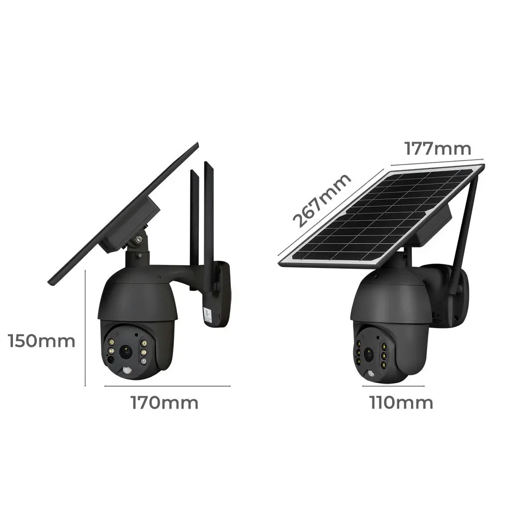 Traderight Group  Solar Wifi Security Camera System Wireless Outdoor 1080P Motion Detection IP65