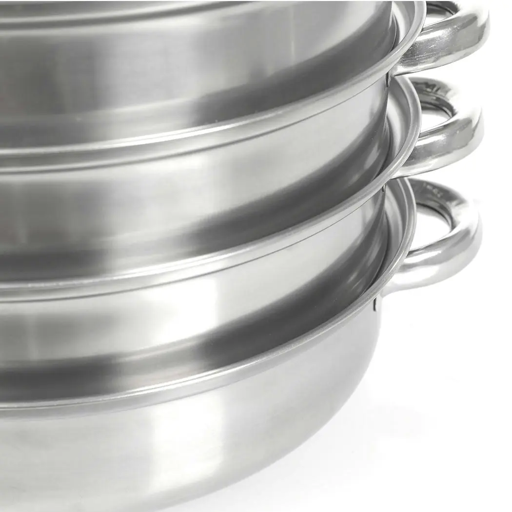 Toque Stainless Steel Steamer Meat Vegetable Cookware Hot Pot Kitchen 4 Tier