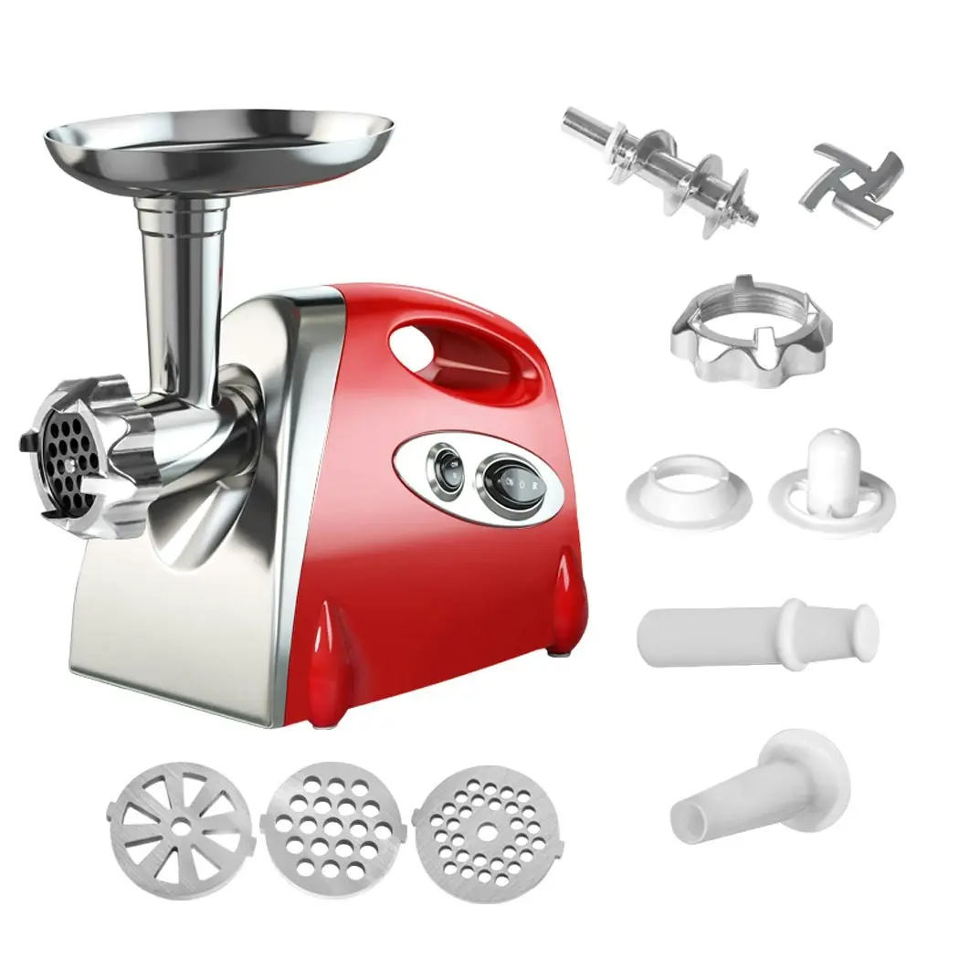 Spector 800W Electric Meat Grinder Mincer Sausage Filler Kibbe Maker Kitchen Red