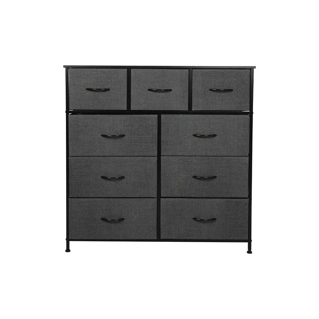 Levede 9 Chest of Drawers Storage Cabinet Tower Dresser Tallboy Drawer Retro