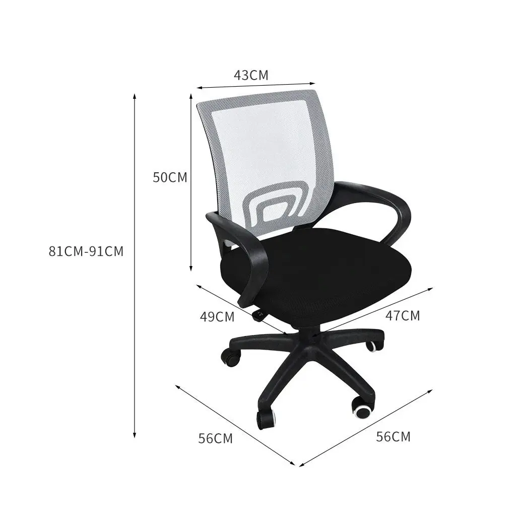 Levede Office Chair Gaming Computer Mesh Chairs Executive Seating Work Seat Grey