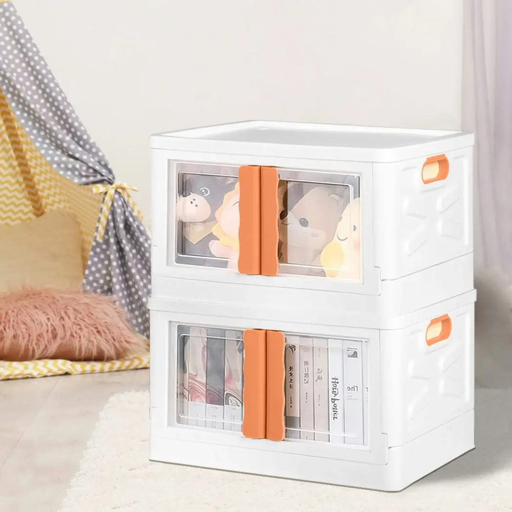 Traderight Group  Storage Container Stackable Plastic Toy Boxes Clear Wardrobe Room Organiser