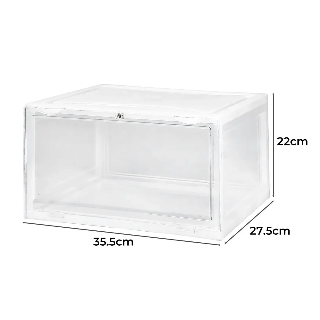 Stacked Shoe Box Acrylic Sneaker Display Case Magnetic Anti-oxidation 6PC