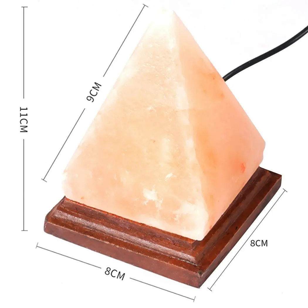 Emitto Salt Lamp USB Himalayan Natural Crystal Rock Cord Night Light Globes