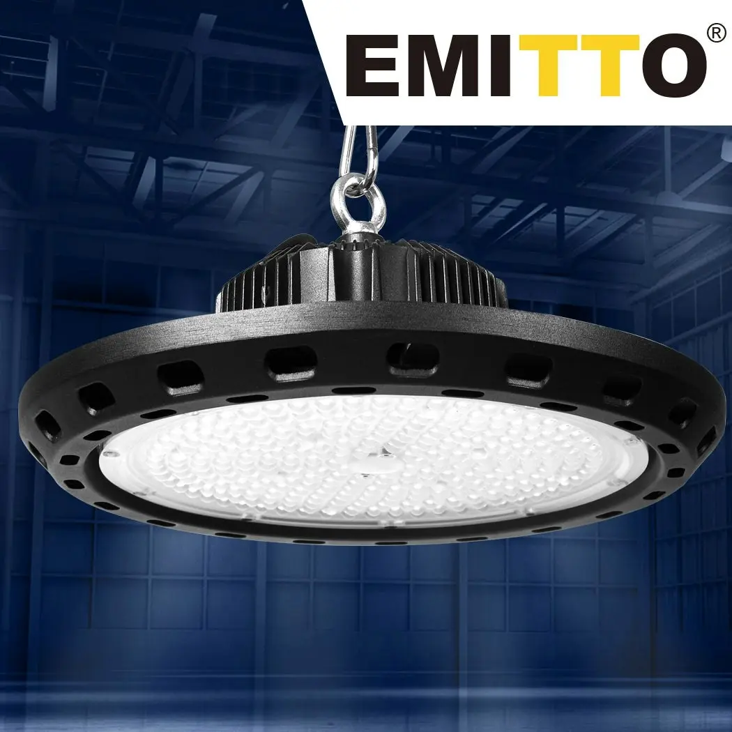 Emitto UFO High Bay LED Lights 200W Workshop Lamp Industrial Warehouse Factory