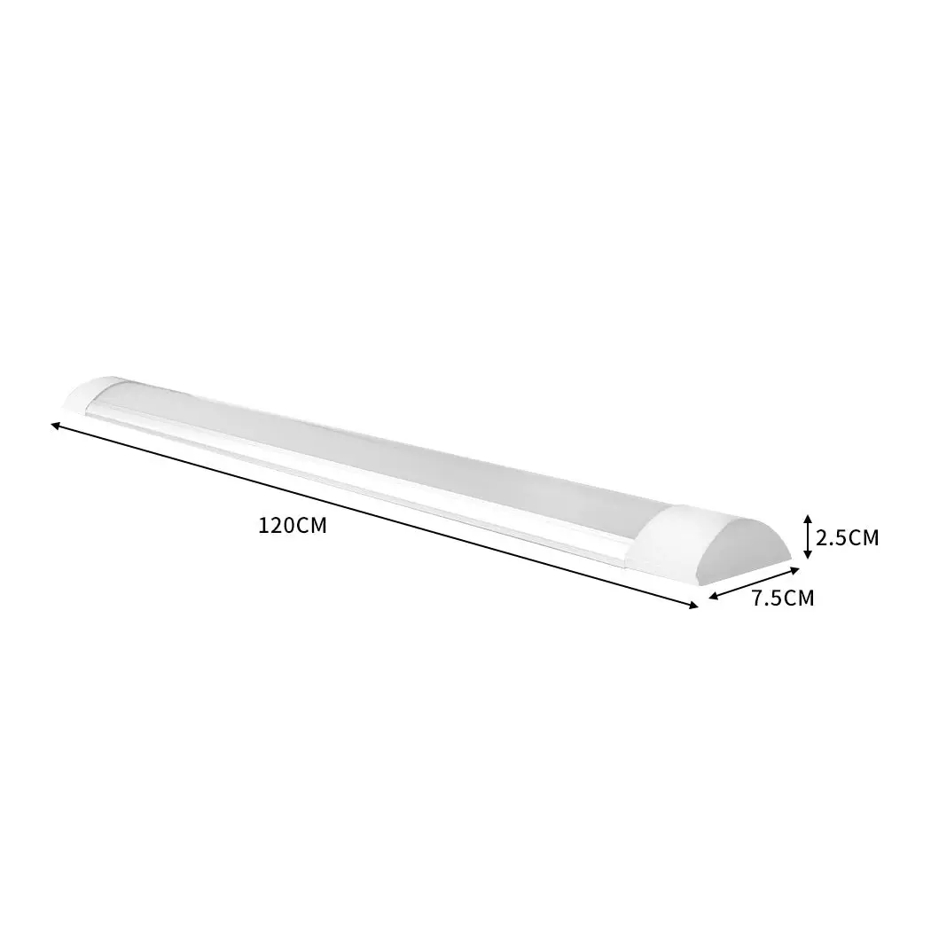 Emitto 1Pcs LED Slim Ceiling Batten Light Daylight 120cm Cool white 6500K 4FT