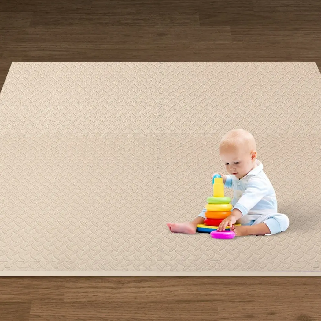 BoPeep EVA Foam Kids Play Mat Floor Kid Crawling Interlocking Home White 60x60