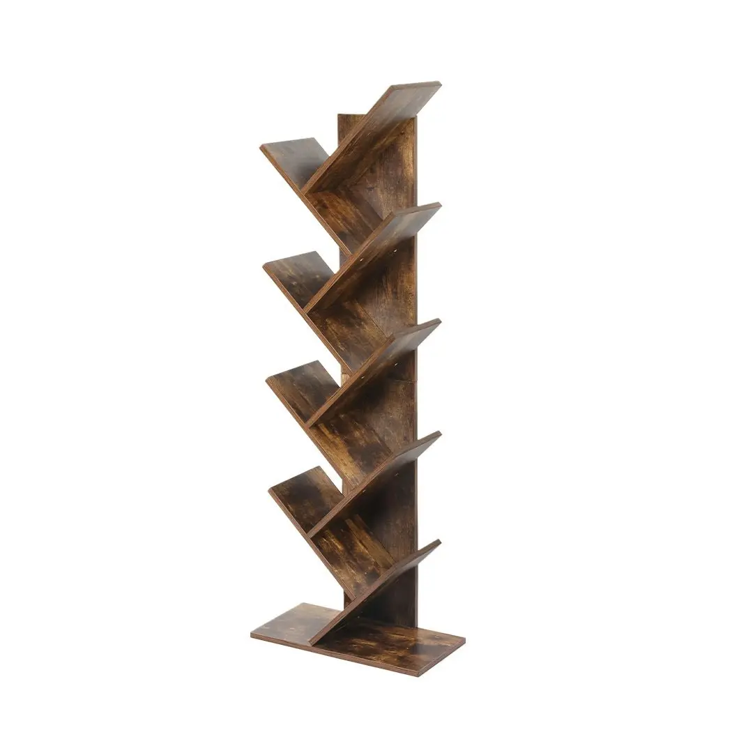 Levede Bookshelf  Wooden Tree Bookcase 8-Tier  Storage Home Decor Display Stand