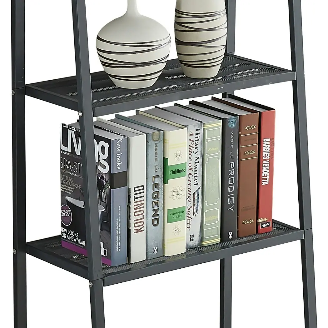 Bookshelf 4 Tier Ladder Shelf Unit  Bookcase Book Storage Display Rack Stand BK