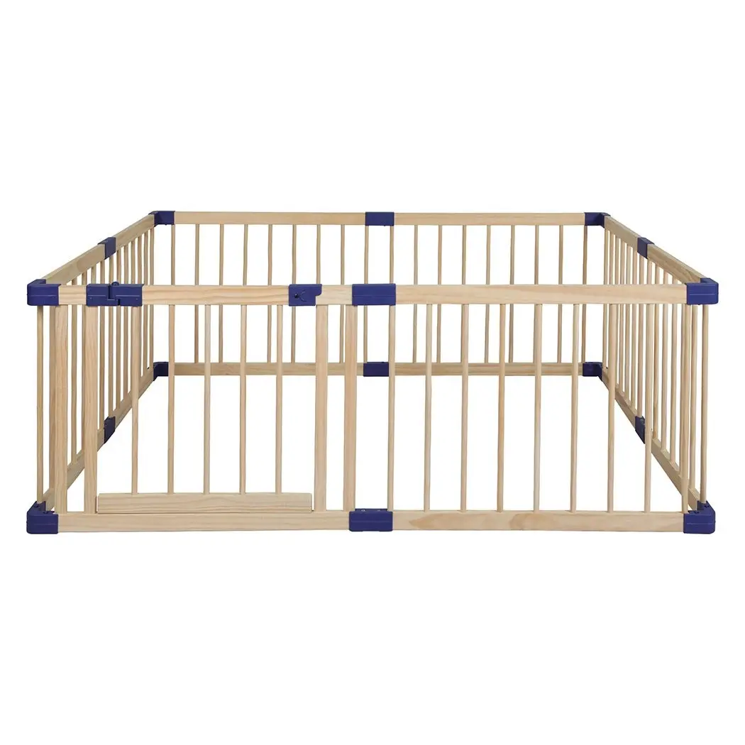 BoPeep Kids Playpen Wooden Baby Safety Gate Fence Child Play Game Toy Security L