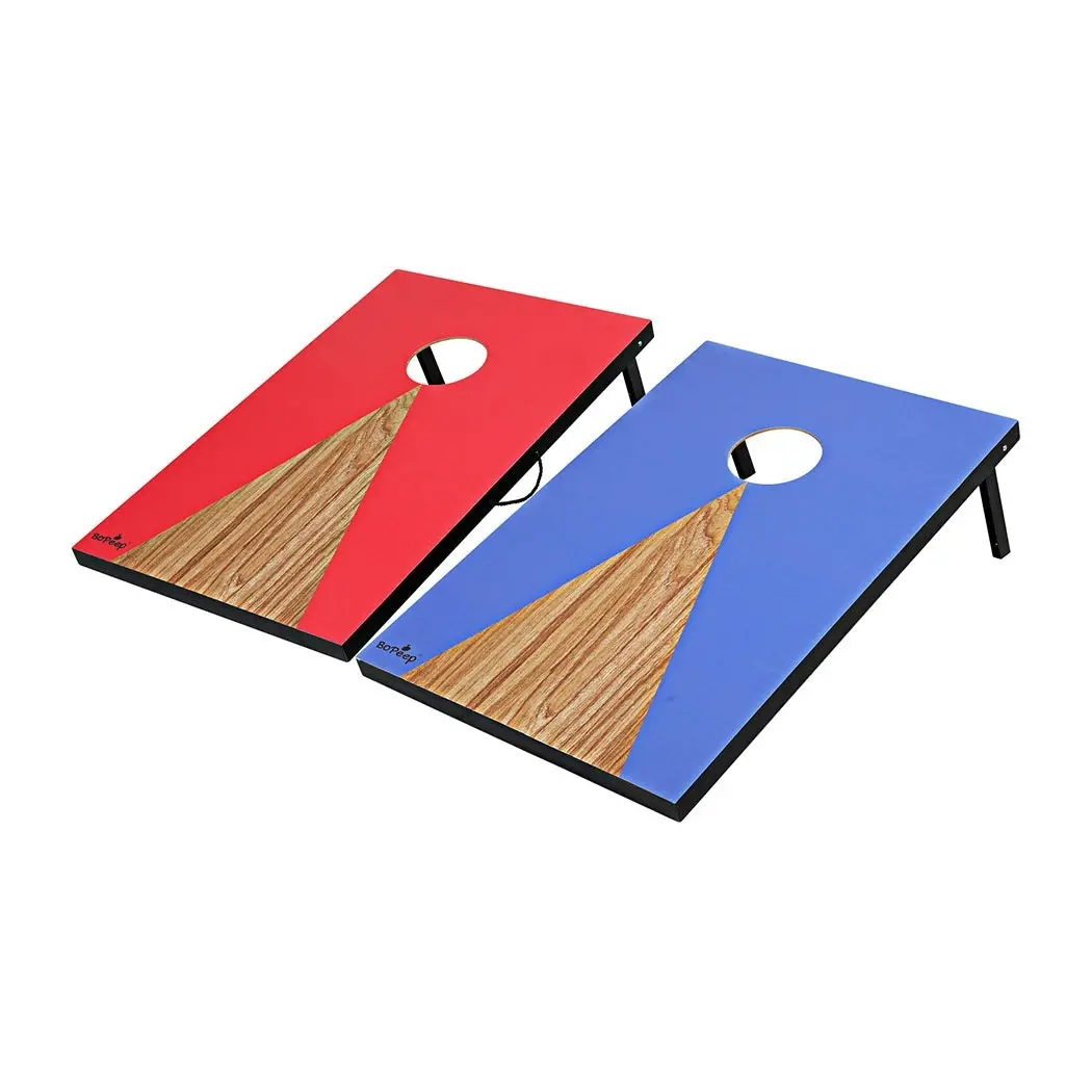 BoPeep 2PCS Kids Bean Bag Toss Cornhole Game Set Children Wooden Outdoor Toys