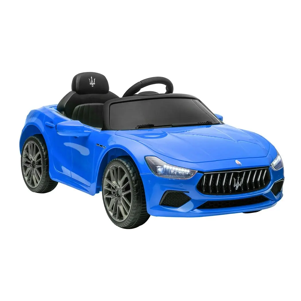 Traderight Group  Kids Ride On Car Maserati Licensed Electric Dual Motor Toy Remote Control Blue