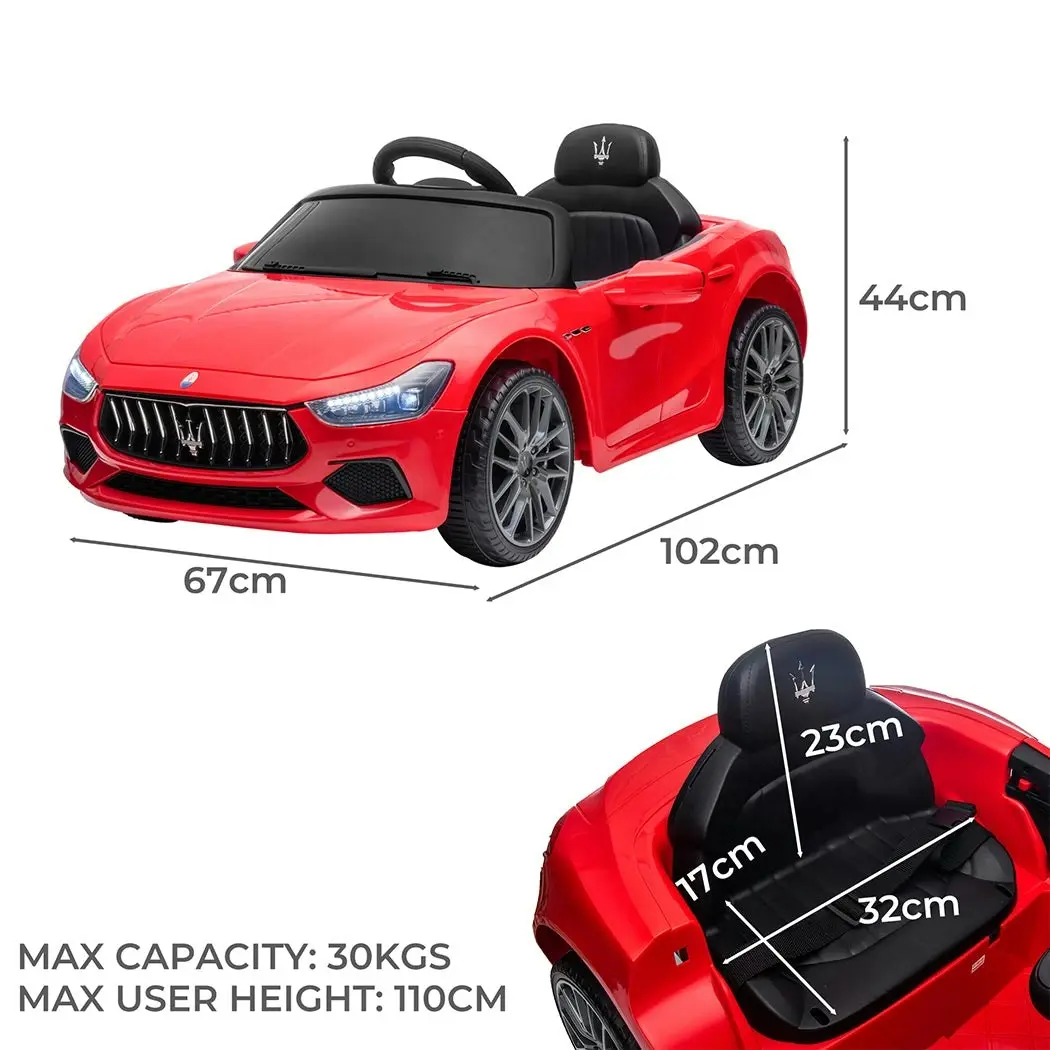 Traderight Group  Kids Ride On Car Maserati Licensed Electric Dual Motor Toy Remote Control Red