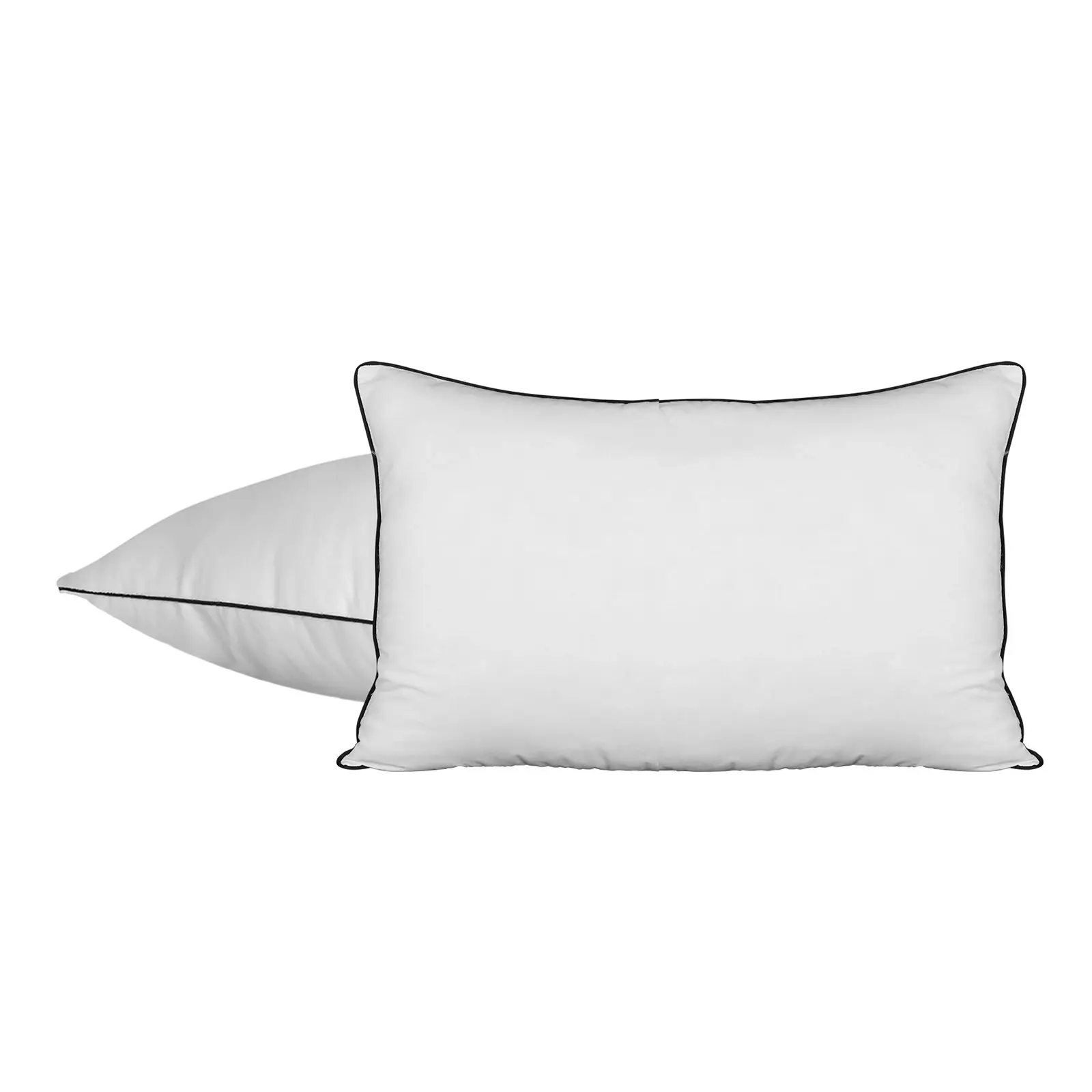 Bedra Pillow Duck Feather Down Pillows Cotton Cover Standard - Twin Pack