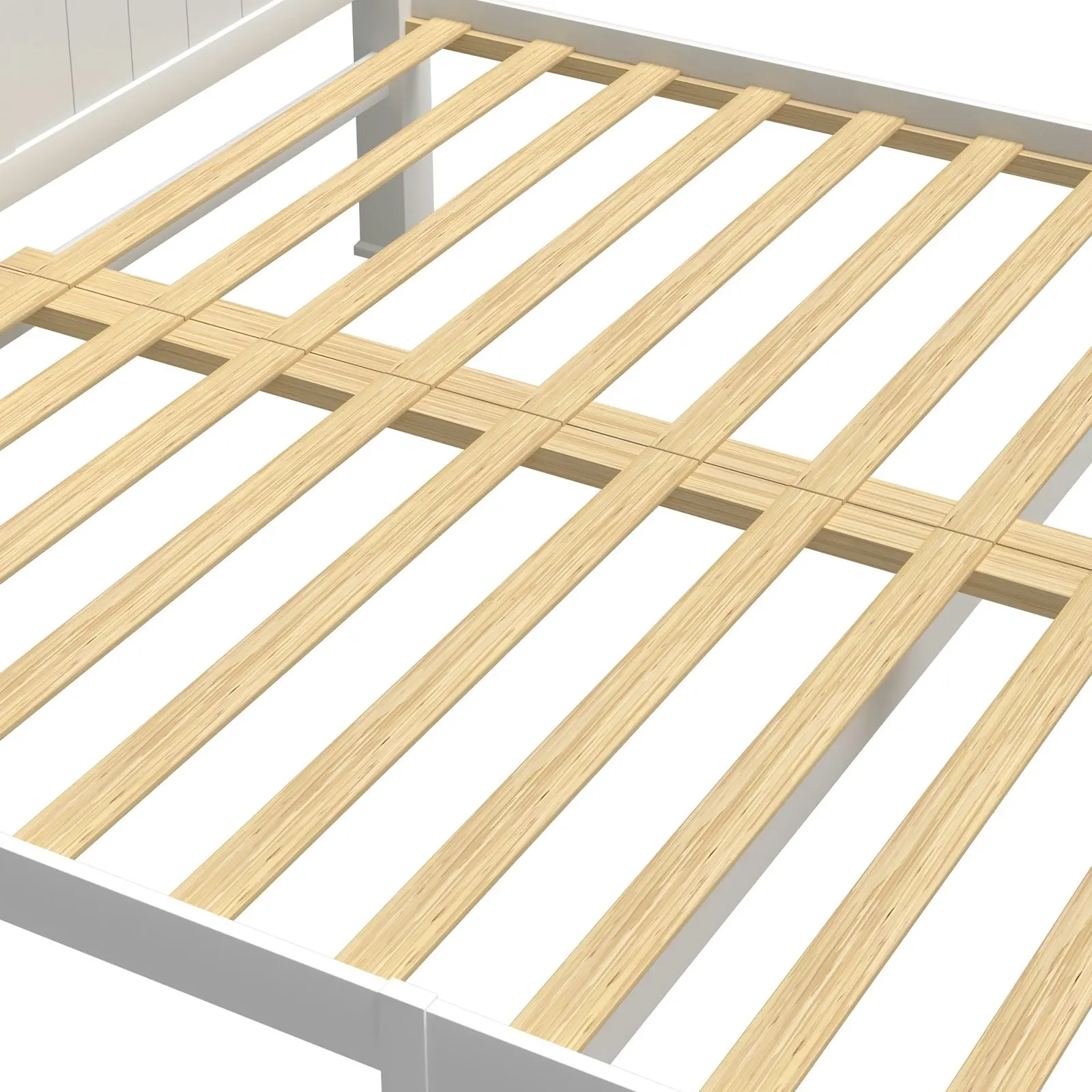 Oikiture Bed Frame Double Size Pine Wooden Timber Base Platform Bedroom