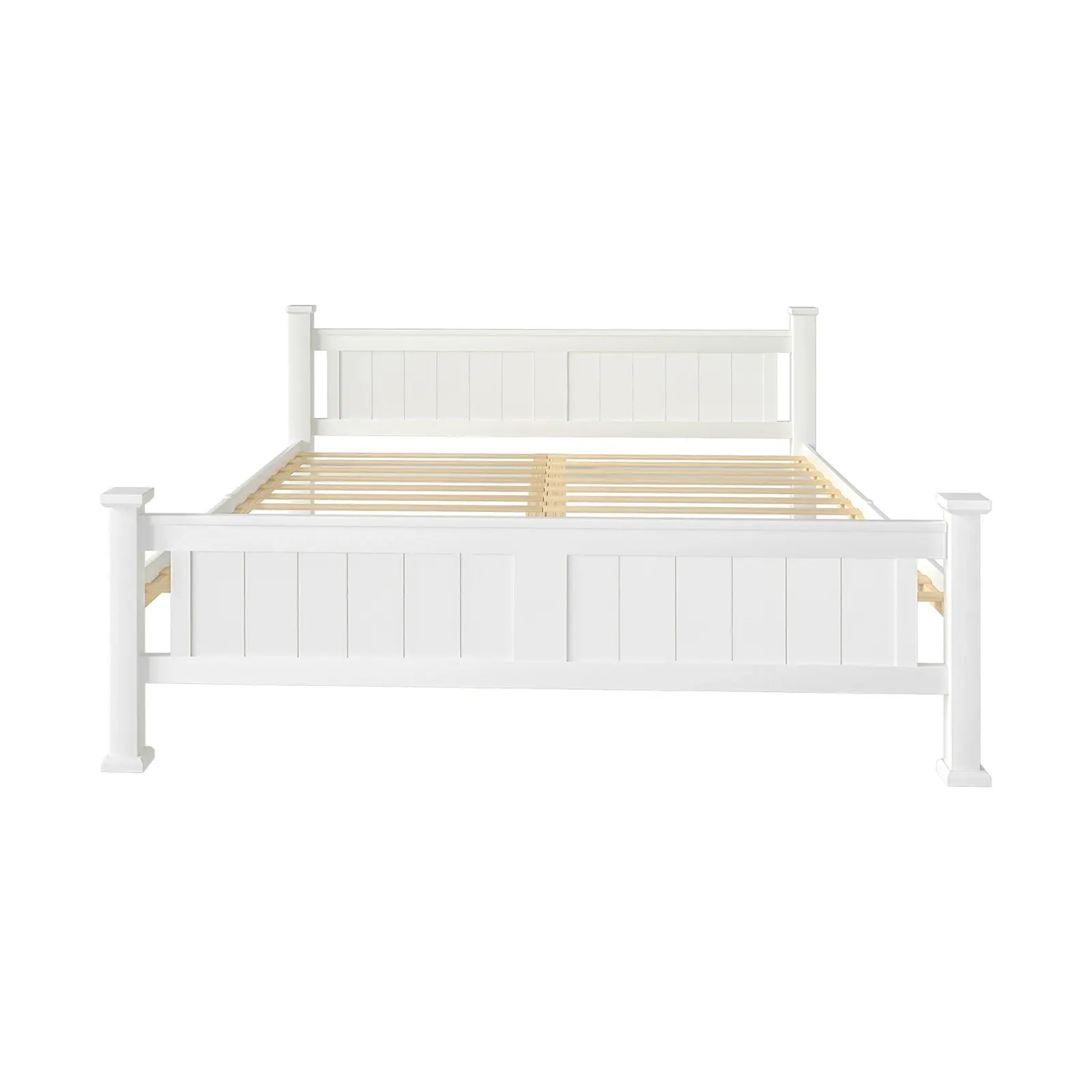 Oikiture Bed Frame Double Size Pine Wooden Timber Base Platform Bedroom