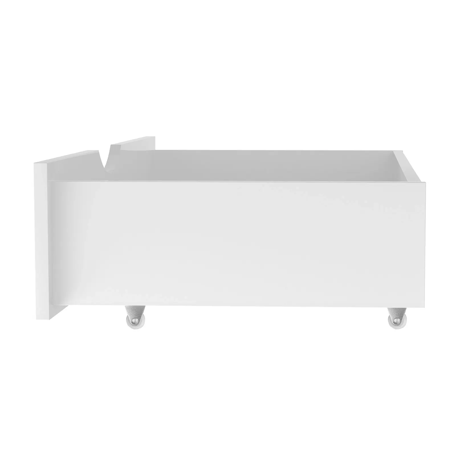 Oikiture Storage Drawers Trundle for Wooden Bed Frame Base Timber White 2PCS