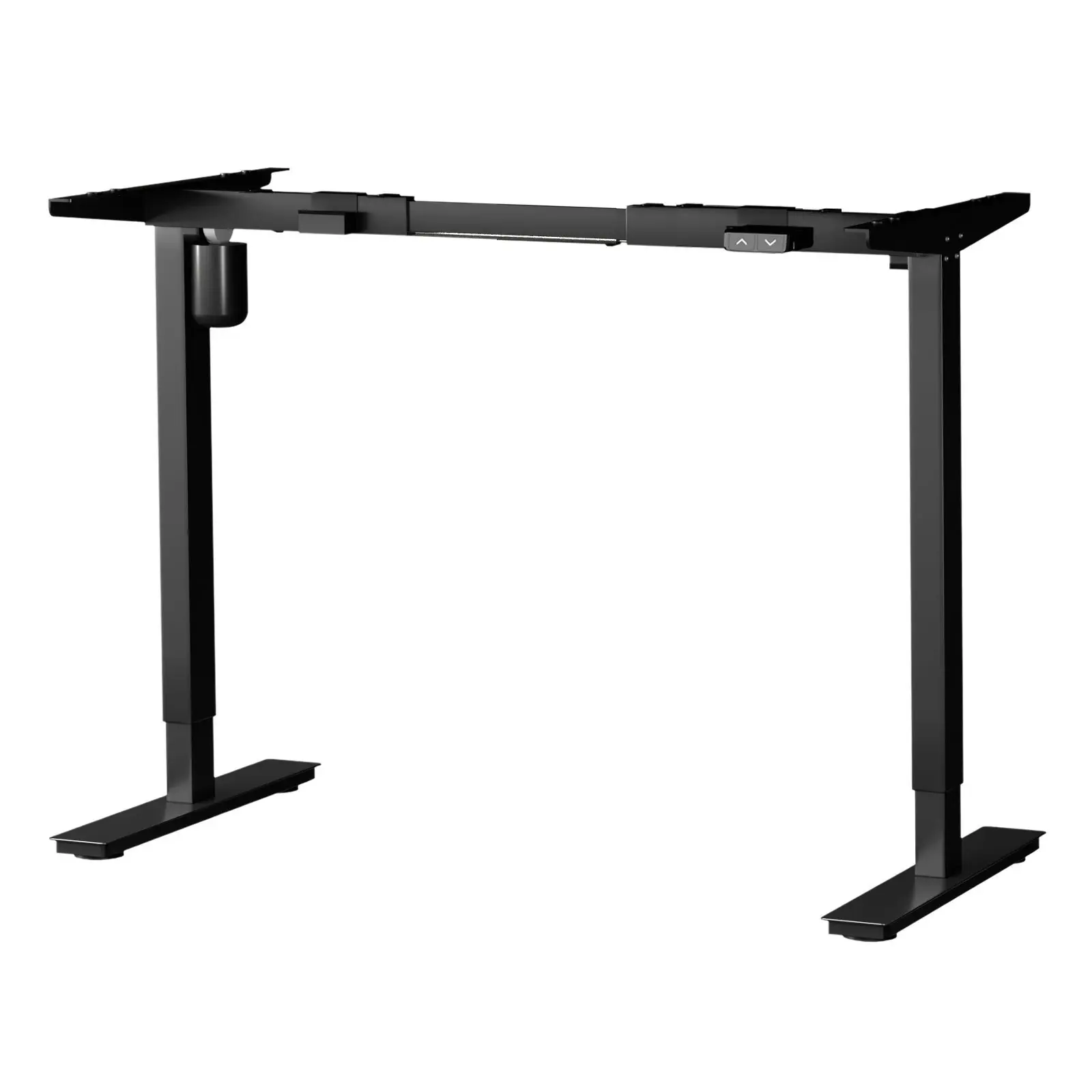 Oikiture Electric Standing Desk Frame Single Motor Height Adjustable Sit Stand Black