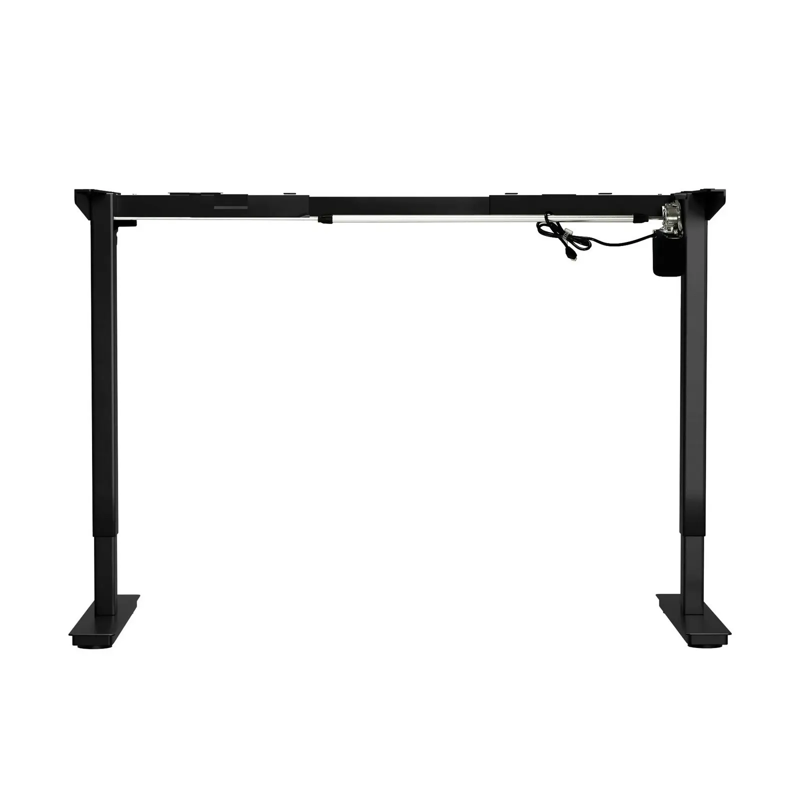 Oikiture Electric Standing Desk Frame Single Motor Height Adjustable Sit Stand Black