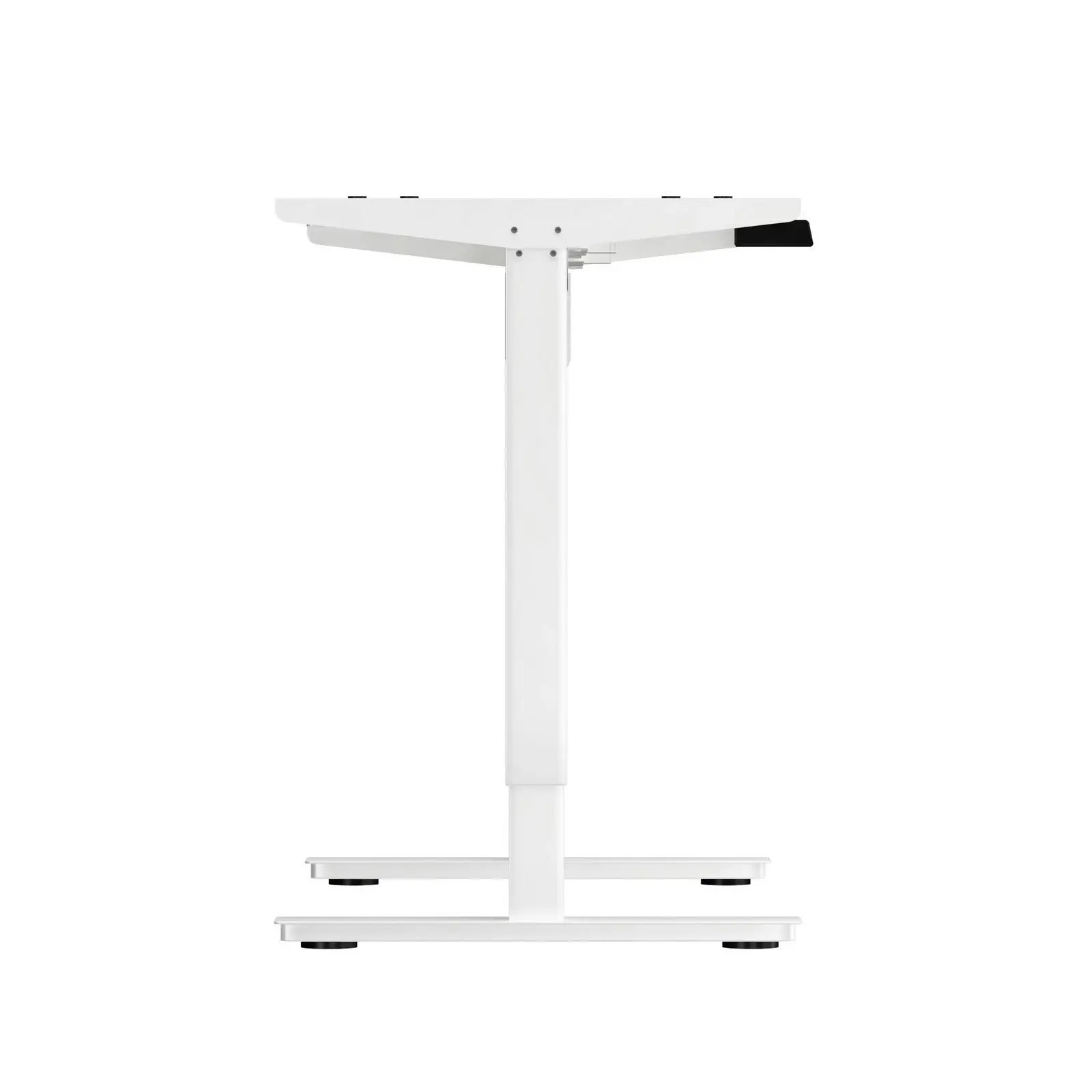 Oikiture Electric Standing Desk Frame Single Motor Height Adjustable Sit Stand White