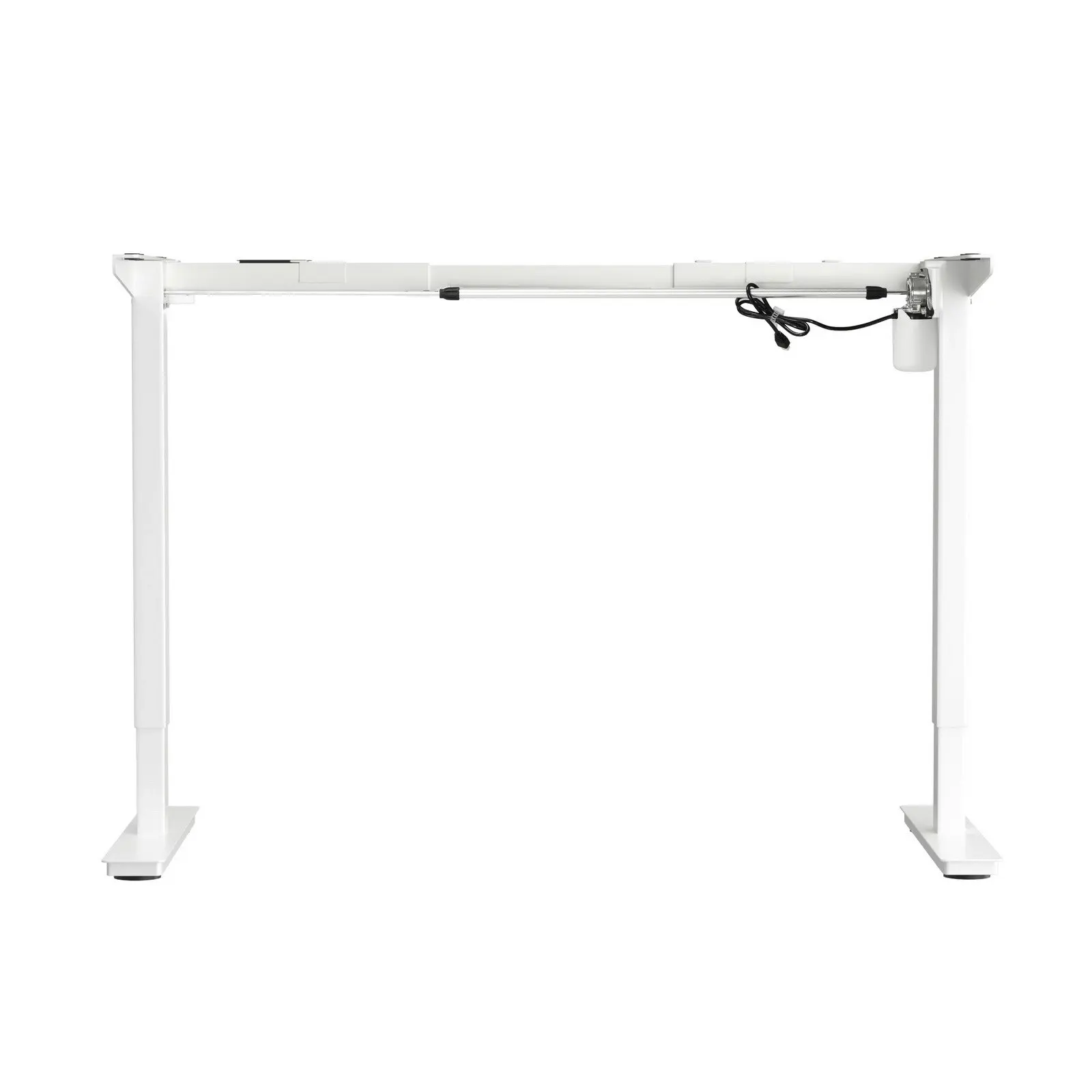 Oikiture Electric Standing Desk Frame Single Motor Height Adjustable Sit Stand White