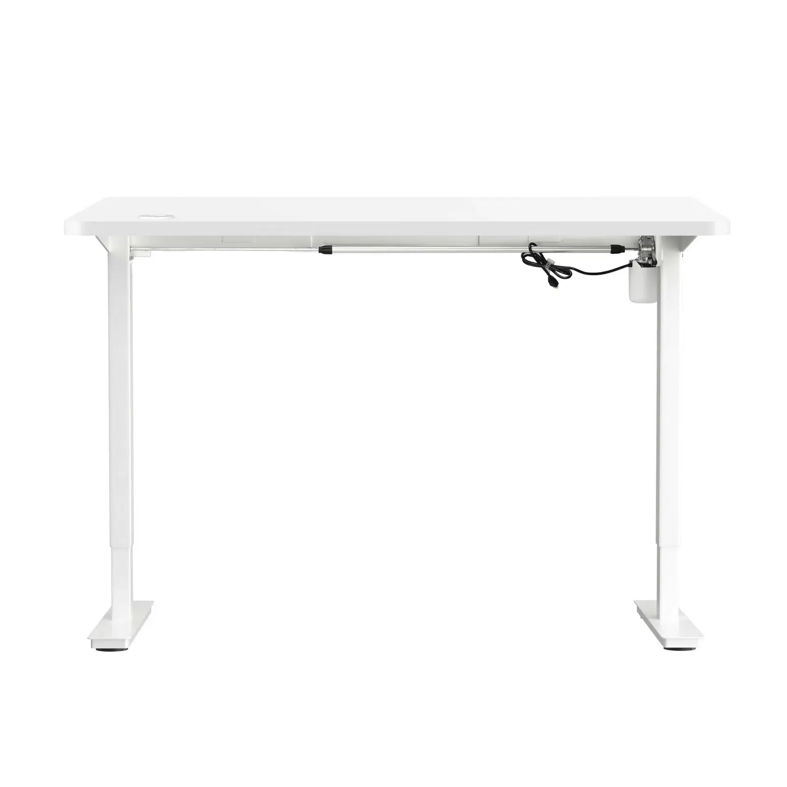 Oikiture 140CM Electric Standing Desk Single Motor Table Top White