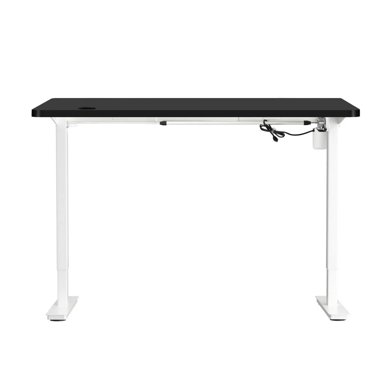 Oikiture 140CM Electric Standing Desk Single Motor Table Top Black