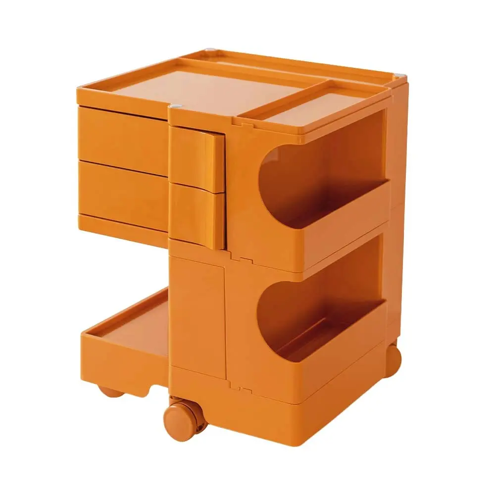 ArtissIn Storage Trolley Bedside Table 3 Tier Cart Boby Replica Orange