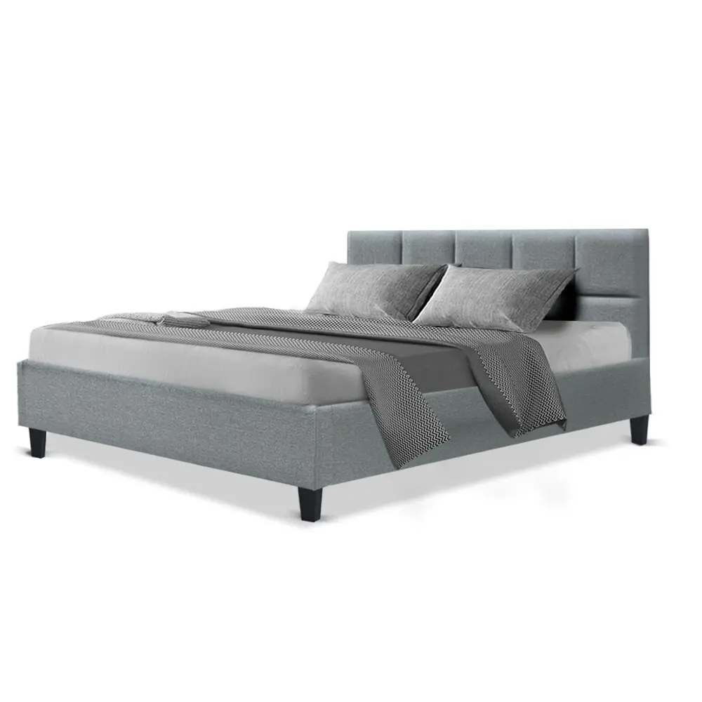 Artiss Bed Frame Queen Size Grey TINO