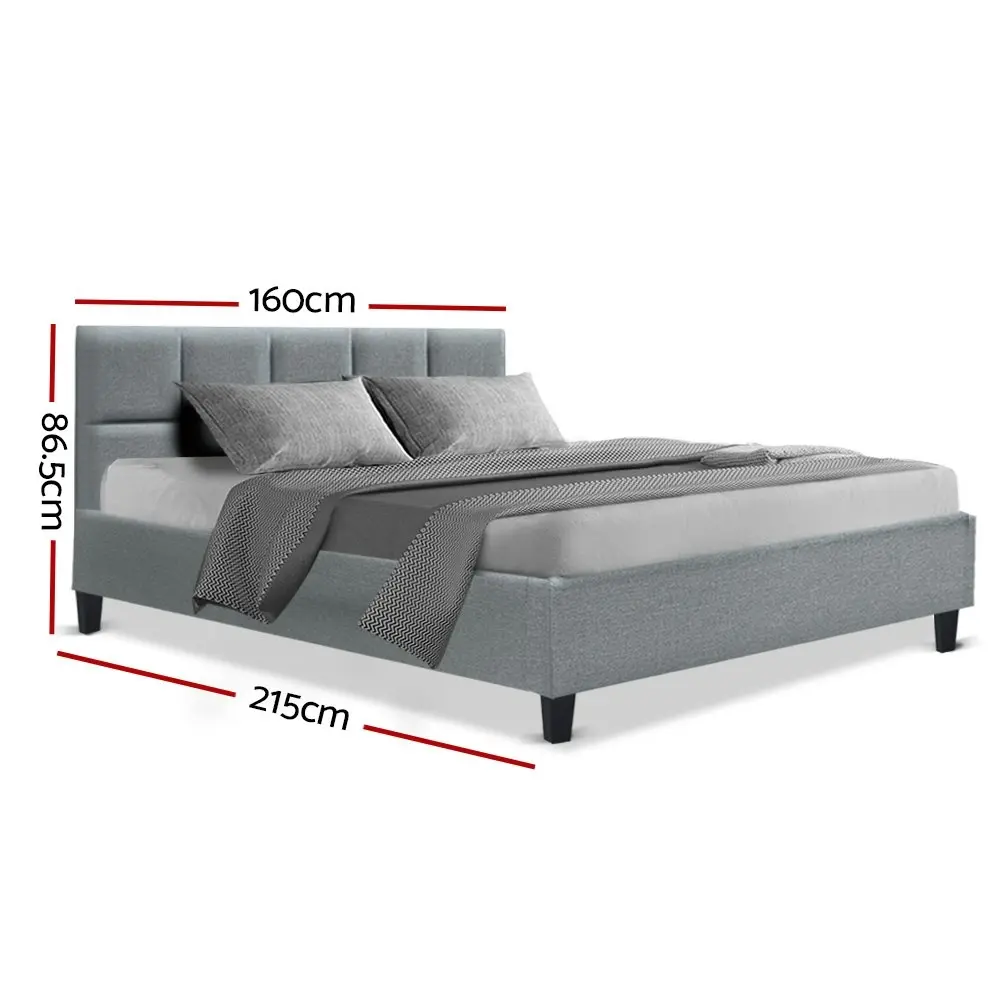 Artiss Bed Frame Queen Size Grey TINO